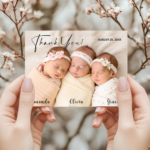 Carte postale Carte de remerciements pour bébé Tri