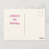 Carte postale carte de remerciements Whimsical Uni (Dos)