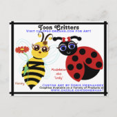 Carte postale Carte de visite A* Bee and Lady Bug (Devant)