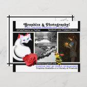 Carte postale Carte de visite A* Graphics Mix (Devant / Derrière)