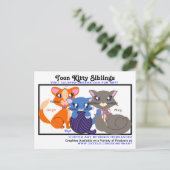 Carte postale Carte de visite Toon Kitty Sibings (Debout devant)