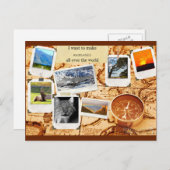 Carte postale Carte des souvenirs (Devant / Derrière)