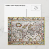 Carte postale Carte du monde antique (Devant / Derrière)