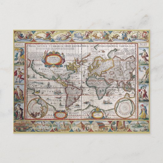 Carte postale Carte du monde antique (Devant)