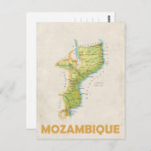 Carte postale carte du Mozambique  (Devant / Derrière)