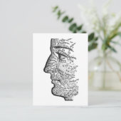 Carte postale "Carte du visage" (Debout devant)