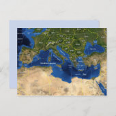 carte postale carte géographique (Devant / Derrière)