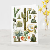 Carte postale Carte graphique Cactus vintage (Fleur jaune)