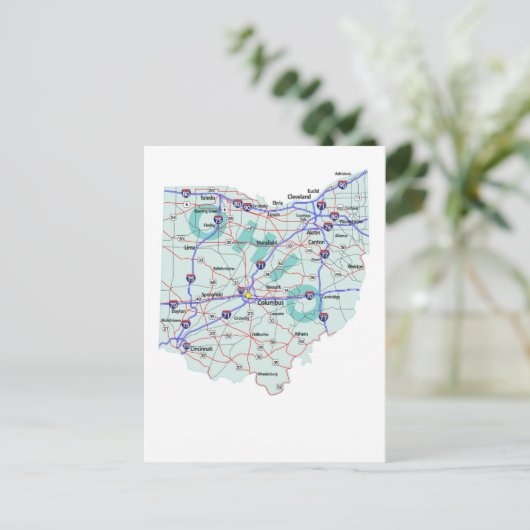 Carte postale Carte Interstate Ohio (Debout devant)