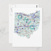 Carte postale Carte Interstate Ohio (Devant / Derrière)