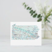 Carte postale Carte Interstate Pennsylvania (Debout devant)