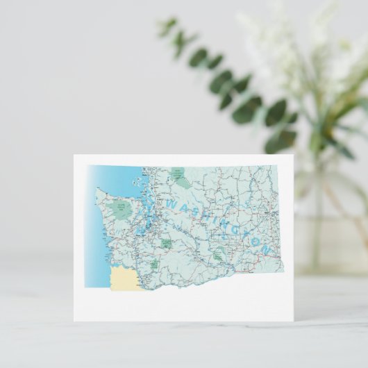 Carte postale Carte Interstate Washington (Debout devant)