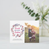 Carte postale carte photo de couronne de Noël pers (Debout devant)