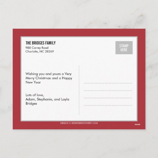 Carte postale Carte photo de vacances Peace & Joy (Dos)