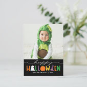 Carte postale Carte photo d'Halloween amusant et f (Debout devant)