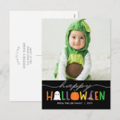 Carte postale Carte photo d'Halloween amusant et f (Devant / Derrière)