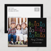 Carte postale Carte photo Fa La La Holiday (Devant / Derrière)