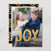 Carte postale Carte photo Holiday Joy (Devant / Derrière)