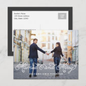 Carte postale Carte photo Marié et Joyeux (Devant / Derrière)