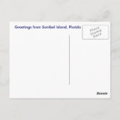 Carte postale Carte postale de l'île de Sanibel en (Dos)