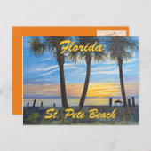 CARTE POSTALE "CARTE POSTALE DE ST. PETE BEACH FLORIDE PALMIERS" (Devant / Derrière)