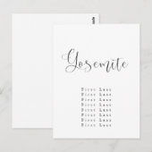 Carte postale Carte postale du tableau de sièges Y (Devant / Derrière)