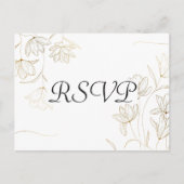 Carte postale Carte postale RSVP Gold Flower (Devant)