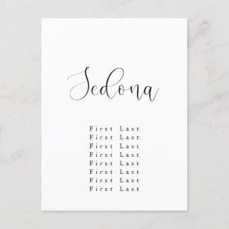 Carte postale Carte postale Sedona Seating Chart