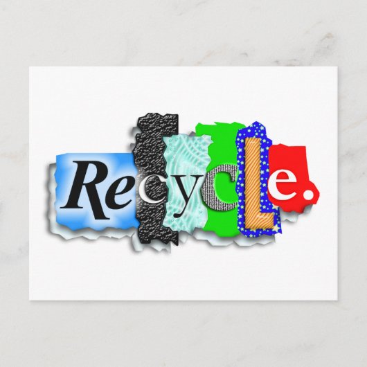 Carte postale : Carte : "RECYCLE" (Devant)