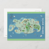 Carte postale Carte Silver Island (Devant / Derrière)