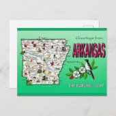 Carte postale Carte Vintage Arkansas (Devant / Derrière)