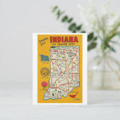 Carte postale Carte Vintage Indiana (Debout devant)
