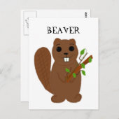 Carte Postale Cartographie Buck Tooth Beaver (Devant / Derrière)