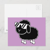 Carte Postale Cartographie de mouton noir mignon (Devant / Derrière)