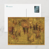 Carte Postale Cartographier mes voyages (Devant / Derrière)