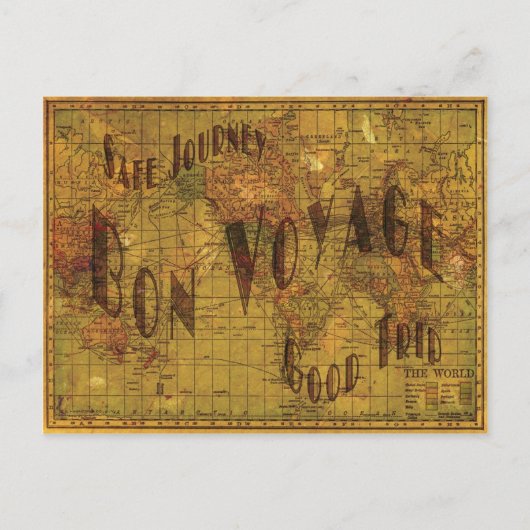 Carte Postale Cartographier mes voyages (Devant)