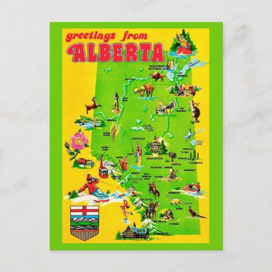 Carte Postale Cartoline d'epoca de l'Alberta Canada (Devant)