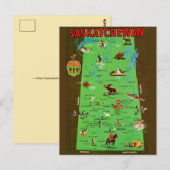Carte Postale Cartoline vintage de la Saskatchewan Canada (Devant / Derrière)