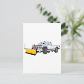 Carte Postale Carton blanc Y ramasser la neige Plow (Debout devant)