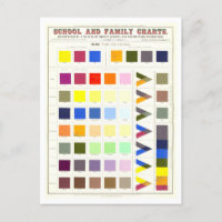Carte postale Carton couleur scolaire