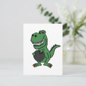 Carte Postale Carton de bowling T-rex Dinosaur (Debout devant)