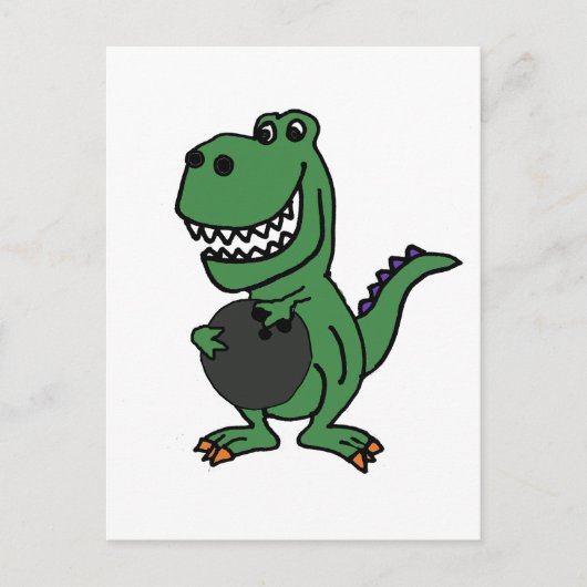 Carte Postale Carton de bowling T-rex Dinosaur (Devant)