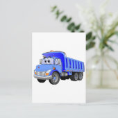 Carte Postale Carton de camion à vidange bleu (Debout devant)