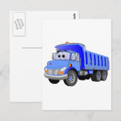 Carte Postale Carton de camion à vidange bleu (Devant / Derrière)