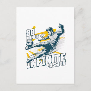 Carte Postale Carton de citation de Passion de football 90 Minut