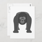 Carte Postale Carton de Gorilla (Devant / Derrière)