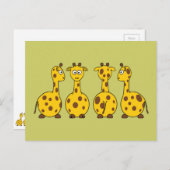 Carte Postale Carton de la Giraffe mignonne (Devant / Derrière)