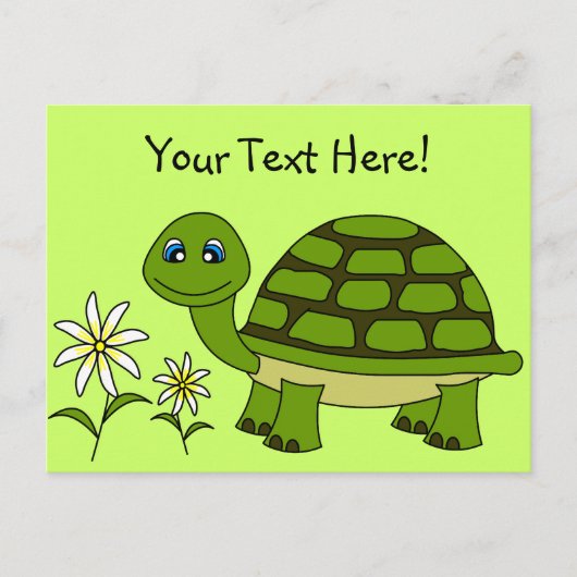 Carte Postale Carton de la Tortue mignonne (Devant)