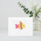 Carte Postale Carton de poisson mignon (Debout devant)