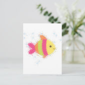 Carte Postale Carton de poisson mignon (Debout devant)